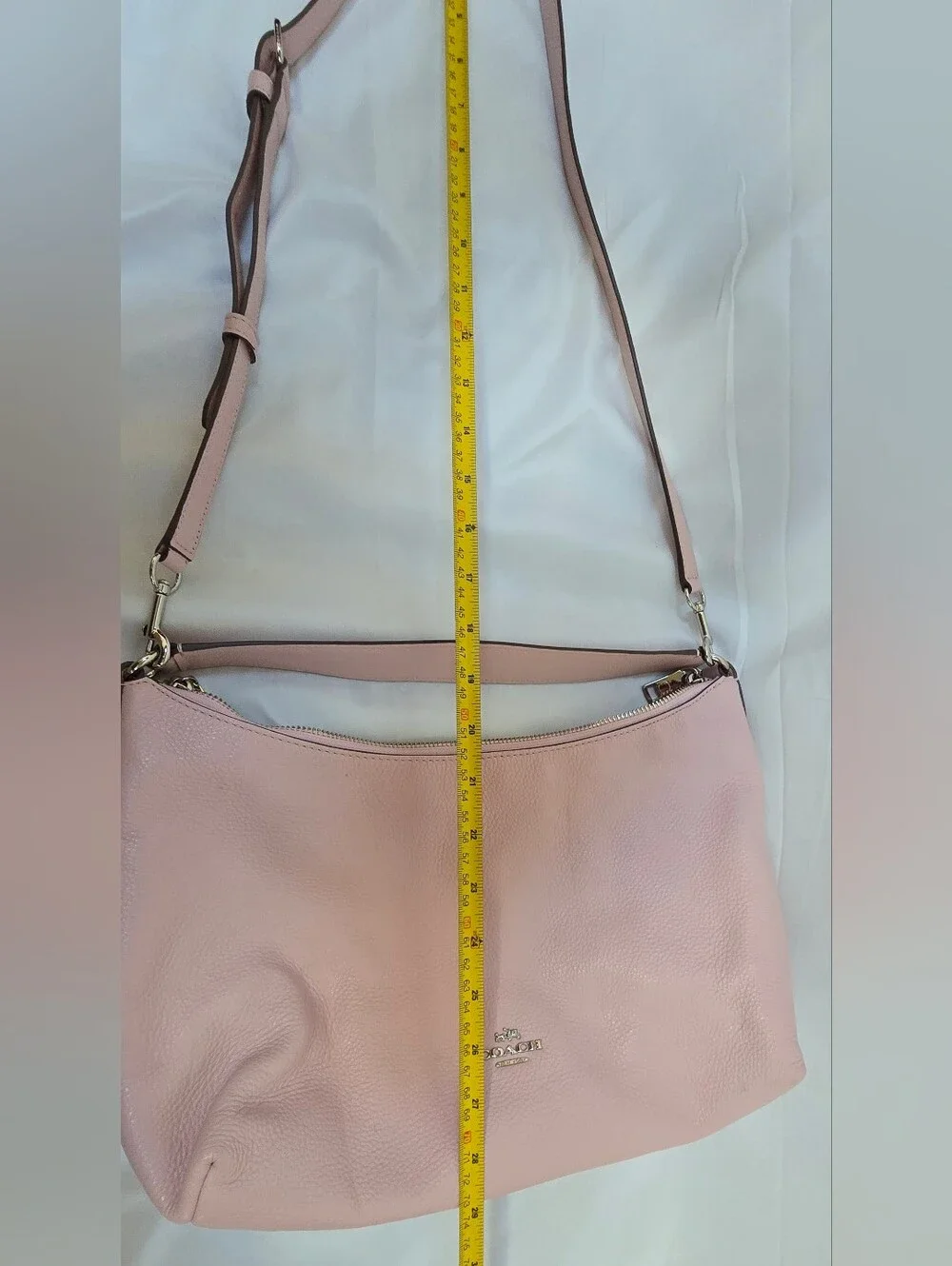 Coach Celeste Pink Ruby Pebbled Leather Convertible Hobo F36628